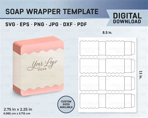 Soap Wrapper Template Soap Bar Wrapper Soap Label Template Soap Bar