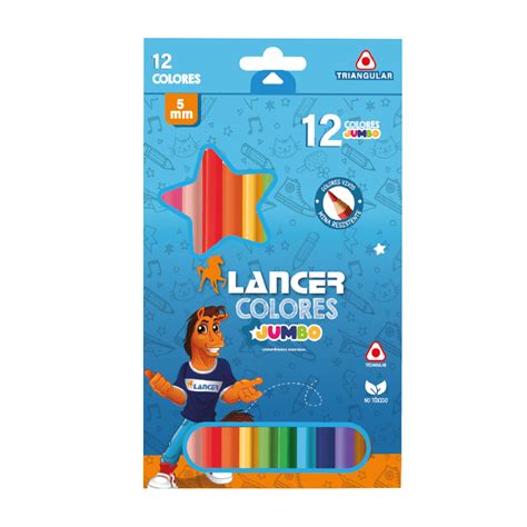 Lapices De Colores Jumbo Largo Triangulares Mm Lancer Comsucre Online