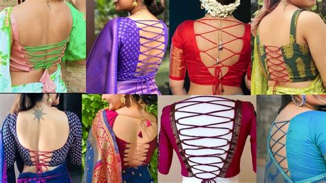 Stylish Criss Cross Dori Blouse Designsblouse Ke Liye Dori Back Designscross Cross Blouse