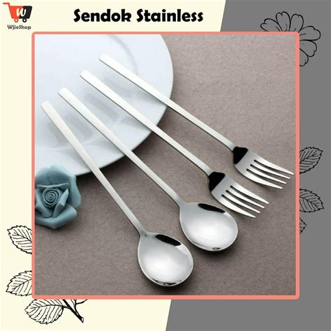 Jual Sendok Garpu Makan Korea Stainless Tebal Shopee Indonesia