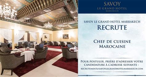 Savoy Le Grand H Tel Marrakech Recrute Plusieurs Profils Ekhadma