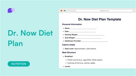 What Is The Dr Now Diet Plan Youtube