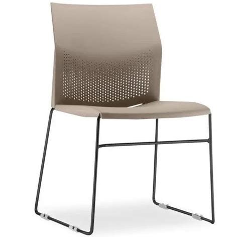 Kit Cadeiras Fixa Base Preta Empilhável Connect Nude Lyam Decor MadeiraMadeira