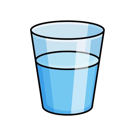 Glass Of Water Vector Isolated On White Background 7902062 Vector Art