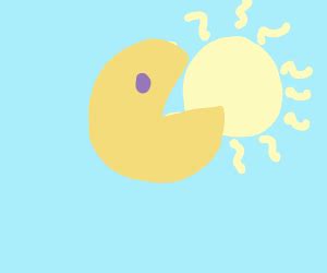 Pacman Eats The Sun Drawception