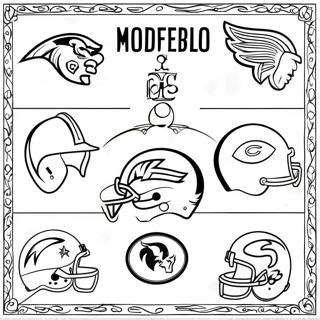 Vintage Nfl Logos Coloring Page Coloring Pages