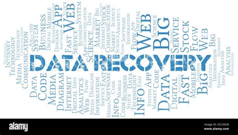 Data Recovery Vector Word Cloud Made With The Text Only Stock Vector