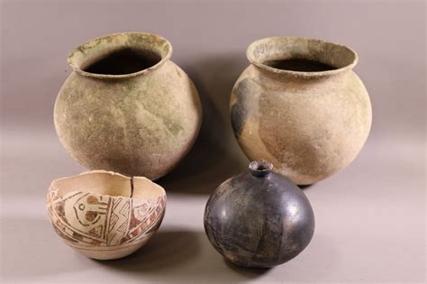 Four Pieces Of Native American Pottery Redlands Antique Auction