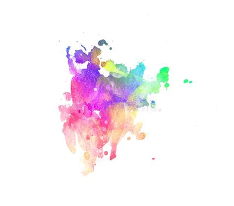 Rainbow Watercolor Stain Shades Paint Stroke Graphic Abstract