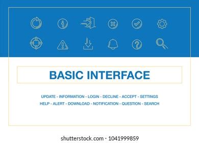 basic interface infographic icon set stock vector royalty