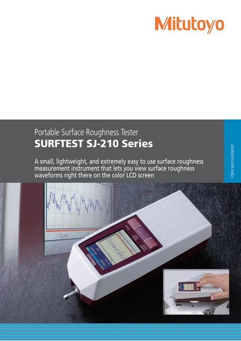 Pdf Portable Surface Roughness Tester Surftest Sj Jis B