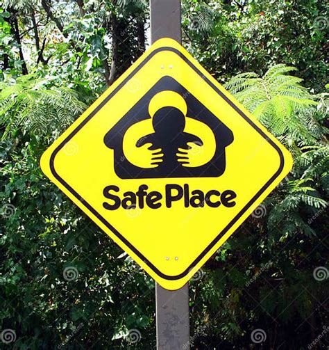 Safe place sign stock image. Image of help, safety, yellow - 21927173