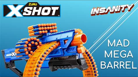 REVIEW Zuru X Shot Insanity Mad Mega Barrel Insane Barrel Action