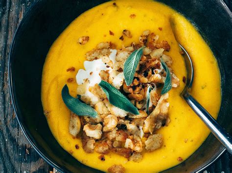 Pumpkin Soup With Sage And Walnuts Recipe Eat Smarter Usa