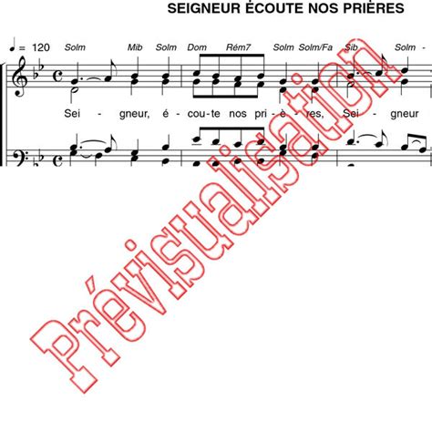 Seigneur écoute nos prières Emmanuel Music Réf P001821 Produit