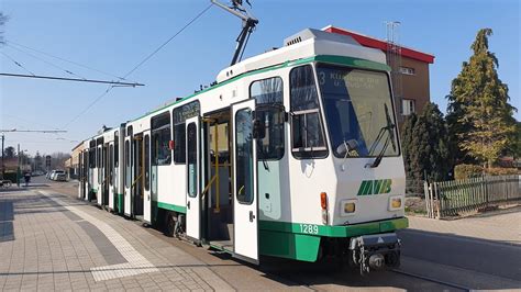 Straßenbahn Magdeburg Mitfahrt im Ex BVG KT4D auf der 3 von