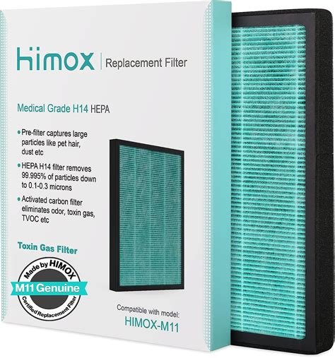 HIMOX Filtre de rechange pour purificateur d air M11 véritable filtre