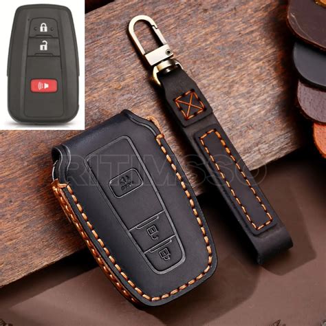 Leder Auto Remote Key Case Cover Fob Schl Sselanh Nger F R Toyota Camry