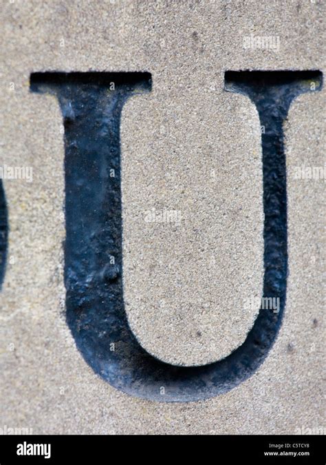 Character U Alphabet Character Letter Outside Sign Stock Photo Alamy