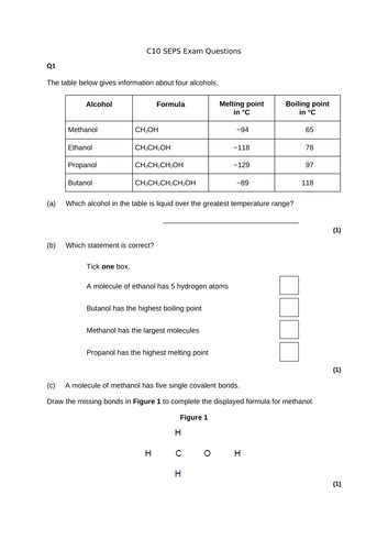 Aqa Gcse Chemistry 9 1 Organic Chemistry C9 C10 C11 Revision