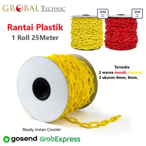 Jual Rantai Plastik 25m Traffic Cone Plastic Chain Rantai Plastik