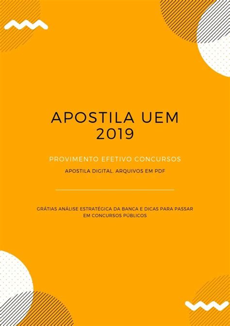 Provimento Efetivo Concursos Apostila UEM Técnico Administrativo 2019