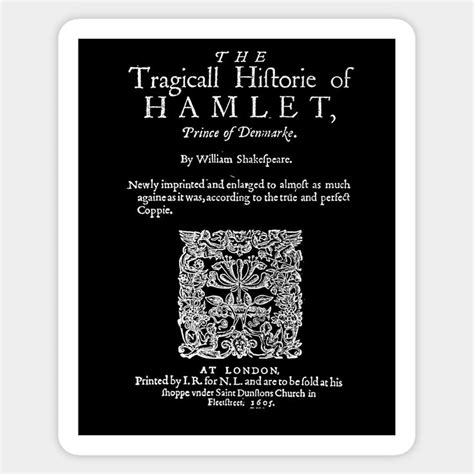 Hamlet By Shakespeare Theatre Classic Literature Book Lover Sticker