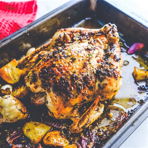 Garlic Herb Butter Roasted Chicken Recipe