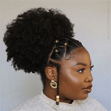 Afro Puff Hairstyles Twist Braid Hairstyles Natural Afro Hairstyles