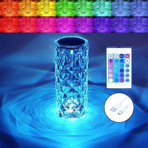 Buy Quace 16 Color Changing Crystal Lamp RGB Night Light Touch Lamp USB