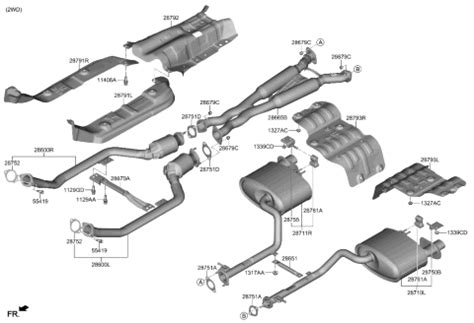 Muffler Exhaust Pipe Hyundai Genesis G