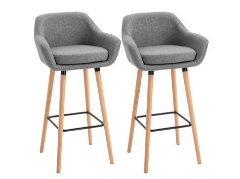 Tabourets De Bar Design Scandinave Lot De 2 Tabourets De Bar Grand