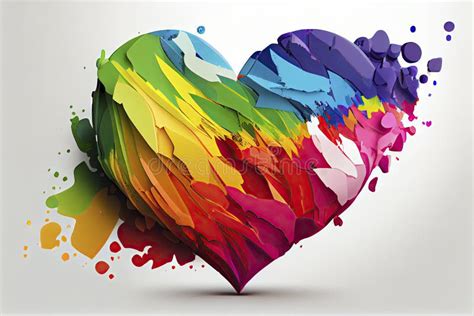 Corazón Con Colores Del Orgullo Gay Comunidad Lgbt Relati Homosexual
