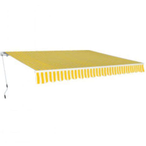 Tenda Da Sole Pieghevole Manuale 600 Cm Gialla Bianca