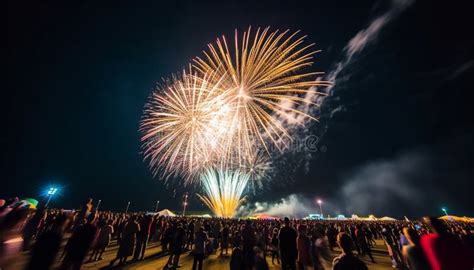 Fourth Of July Celebration Ignites Crowd With Vibrant Fireworks Display