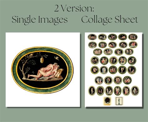 Printable Erotic Cameos From 18th Century Erotic Art Print Vintage