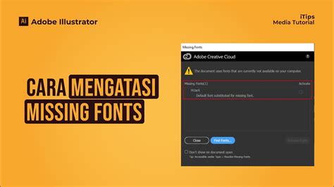 EP 17 Cara Mengatasi Missing Fonts Di Adobe Illustrator YouTube