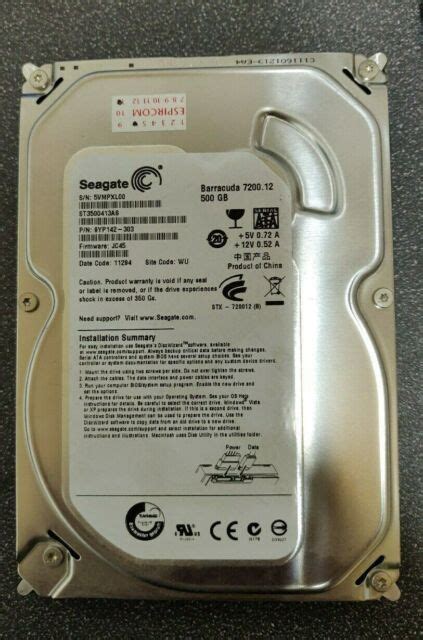 Seagate ST3500413AS Barracuda 7200.12 500GB 7.2K SATA 6Gb/s 3.5" Hard ...