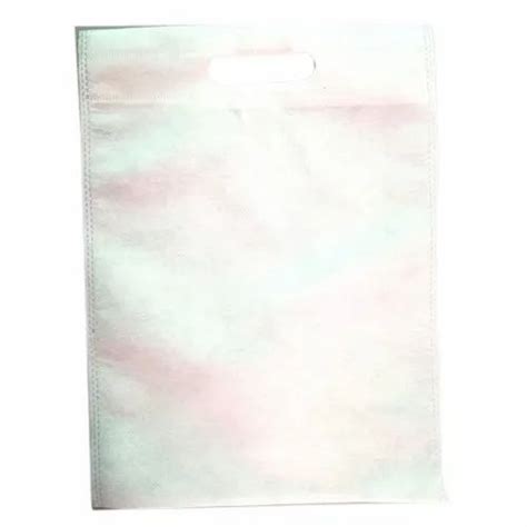 White Plain Non Woven D Cut Carry Bag Capacity 1 2 Kg At Rs 175