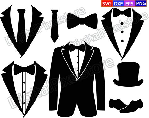 Tuxedo Svg Wedding Svg Tuxedo Clipart Bow Tie Svg Suit Svg Gentleman Svgtuxedo Shirt Svg