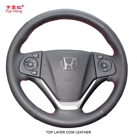 Yuji Hong Top Layer Genuine Cow Leather Car Steering Wheel Covers Case For