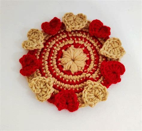 Round Coaster Crochet Pattern Diy Handmade Home Decor Etsy