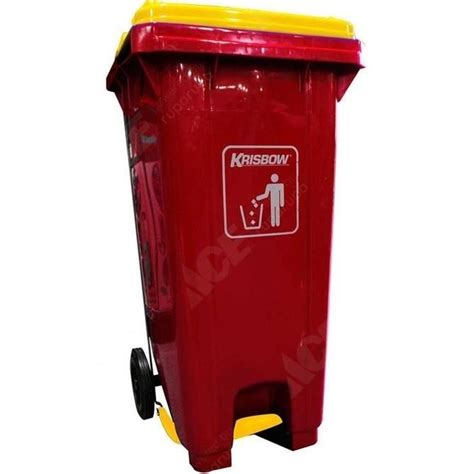 Jual Tempat Sampah Krisbow Merah Pedal Tong Sampah Krisbow Liter