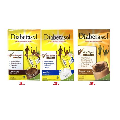 Jual Diabetasol Vita Digest Pro 180gr Susu Untuk Diabetes Rasa Vanilla