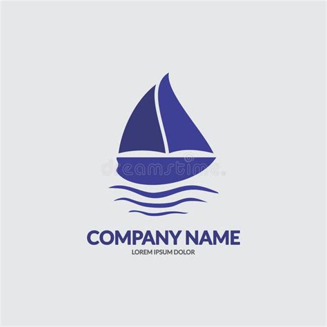 Sailboat Logo With A Professional And Minimalist Design Stock Vector