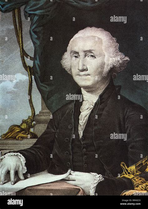 George Washington, First President of the United States 1789 Stock ...