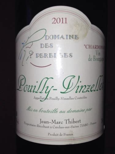 2017 Jean Marc Thibert Domaine Des Perelles Pouilly Vinzelles