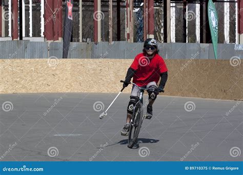 Cycle Polo Editorial Image Image Of Play Young Helmet 89710375