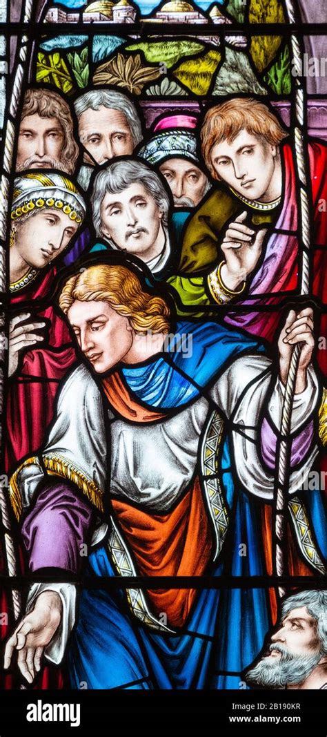 Stained Glass Window Detail By Alexander Gibbs C 1895 Jesus Healing