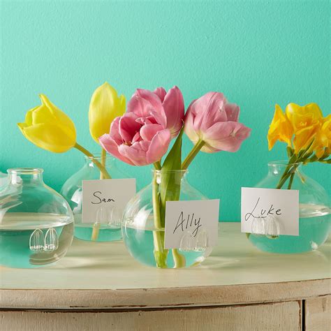 Place Card Holder Vases Set Of 4 Glass Table Card Vase UncommonGoods